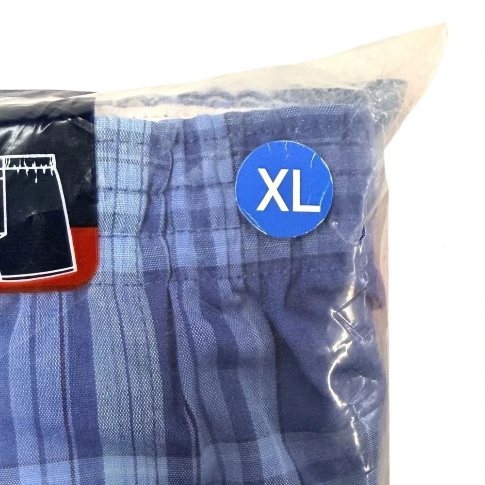 Jockey Full Cut Classic Boxers 4 PACK Men XL Multicolor Plaid Cotton Blend Y2K